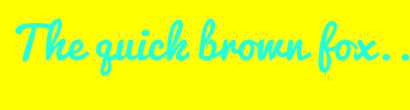 Image with Font Color 21FFDE and Background Color FFFF00